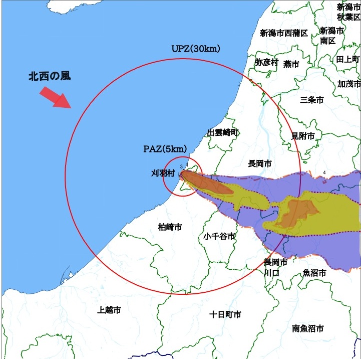放射性物質の拡散シミュレーン
